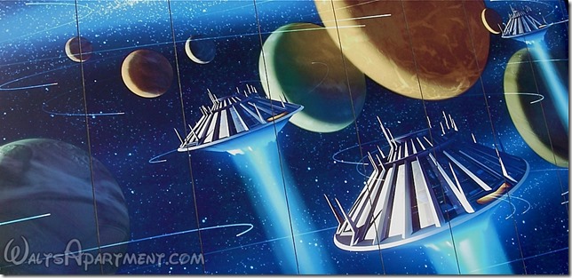 Tomorrowland mural featuring Space Mountain - www.WaltsApartment.com