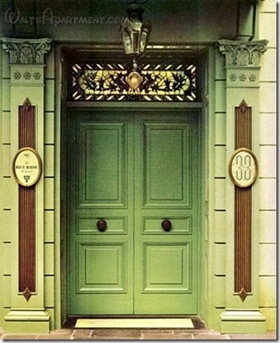 The original double entry-doors to the Club. - WaltsApartment.com